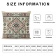 Ulloord Decorative Square Throw Pillow Cover Linen Decoration Crimson Red Beige Yemen Style Sadu Abstract Vintage Kuwait Textures Pillow Case for Couch Sofa Home Decoration