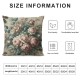 Ulloord Decorative Square Throw Pillow Cover Old for Roses Butterflies Flowers Pillow Case for Sofa Home Decoration