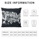 Ulloord  Vintage Map USA Throw Pillow Covers,America Map Decorative Pillow Covers Digital Printing Linen Blended for Couch Sofa Bed Invisible Zipper