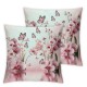 Ulloord  Pink Tropical Cherry Throw Pillow Covers, Decorative Pillow Covers Digital Printing Linen Blended for Couch Sofa Bed Invisible Zipper