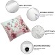 Ulloord  Pink Tropical Cherry Throw Pillow Covers, Decorative Pillow Covers Digital Printing Linen Blended for Couch Sofa Bed Invisible Zipper