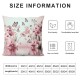 Ulloord  Pink Tropical Cherry Throw Pillow Covers, Decorative Pillow Covers Digital Printing Linen Blended for Couch Sofa Bed Invisible Zipper