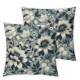 Ulloord Floral Pillow Cover,Flower Floral Blue Throw Pillow Covers Outdoor Sofa Pillowcase