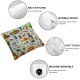 Ulloord Summer Skull Decorative Pillow Covers, Spring Double Sided Throw Pillow Covers Sofa Cushion Cover Square