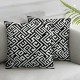 Ulloord Pillow Cover, Graphic Key Pattern Throw Pillow Covers Outdoor Sofa Couch Pillowcase