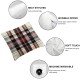 Ulloord  Red Grey Plaid Decorative Pillow Covers  Red Black and Gray Modern Plaid Pattern Print Cushion Throw Pillow Covers Outdoor Sofa Couch Pillowcase