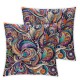 Ulloord Floral Throw Pillow Covers,Colorful Interweaving Decorative Pillow Covers Digital Printing Blended Fabric for Couch Sofa Bed Invisible Zipper