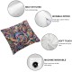 Ulloord Floral Throw Pillow Covers,Colorful Interweaving Decorative Pillow Covers Digital Printing Blended Fabric for Couch Sofa Bed Invisible Zipper