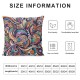 Ulloord Floral Throw Pillow Covers,Colorful Interweaving Decorative Pillow Covers Digital Printing Blended Fabric for Couch Sofa Bed Invisible Zipper