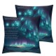 Ulloord Throw Pillow Covers, Decorative Pillow Covers Digital Printing Linen Blended for Couch Sofa Bed Invisible Zipper