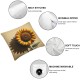 Ulloord Flower Pillow Covers , Beautiful Sunflower Antiqued Double Sided Square Throw Pillow Covers Sofa Decorative Pillowcase