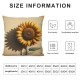 Ulloord Flower Pillow Covers , Beautiful Sunflower Antiqued Double Sided Square Throw Pillow Covers Sofa Decorative Pillowcase