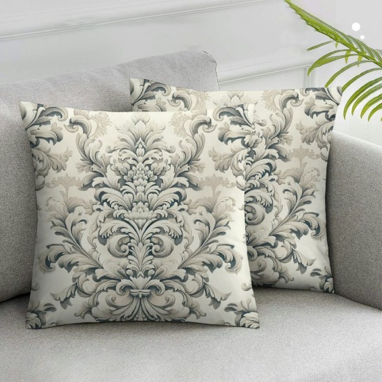 Ulloord Floral Decorative Pillow Covers, Floral Double Sided Throw Pillow Covers Sofa Cushion Cover Square