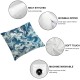 Ulloord Decorative Pillow Covers , Swirl Print Aqua Blue Double Sided Square Throw Pillow Covers Sofa Decorative Pillowcase