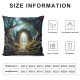 Ulloord Nature Landscape Throw Pillow Covers, in a Landscape Decorative Pillow Covers Digital Printing Blended Fabric for Couch Sofa Bed Invisible Zipper