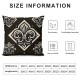 Ulloord Black Throw Pillow Covers, Decorative Pillow Covers Digital Printing Blended Fabric for Couch Sofa Bed Invisible Zipper