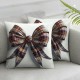 Ulloord Red Decorative Pillow Covers , Christmas -Tie New Year Throw Pillow Covers Outdoor Sofa Pillowcase