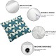 Ulloord Blue Beach Pattern in Double Sided Square Throw Pillow Covers Sofa Decorative Pillowcase