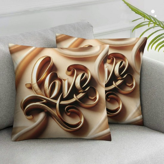 Pillow Covers Love and Gift Double Sided Square Throw Pillow Covers Sofa Decorative Pillowcase Cushion