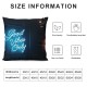 Ulloord Blue Neon Signage Throw Pillow Covers, Words Blue Neon Decorative Pillow Covers Digital Printing Blended Fabric for Couch Sofa Bed Invisible Zipper