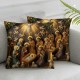 Ulloord Christmas Christian Church Throw Pillow Covers, Light Baby Decorative Pillow Covers Digital Printing for Couch Sofa Bed Invisible Zipper