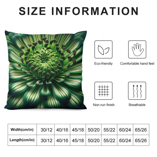 Ulloord Spring Floarl Throw Pillow Covers, Flower Square Decorative Pillow Covers Digital Printing Linen Blended for Couch Sofa Bed Invisible Zipper