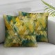 Ulloord  Yellow and Brown Oil Painting Colorful Texture Modern Pillow Covers  Colorful Image with Earthy Linen Square Throw Pillow Covers Sofa Decorative Pillowcase Cushion