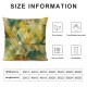 Ulloord  Yellow and Brown Oil Painting Colorful Texture Modern Pillow Covers  Colorful Image with Earthy Linen Square Throw Pillow Covers Sofa Decorative Pillowcase Cushion