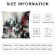 Ulloord Grey Modern Throw Pillow Covers,Red Art Decorative Pillow Covers Digital Printing Linen Blended for Couch Sofa Bed Invisible Zipper