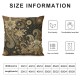 Ulloord Scarf Throw Pillow Covers,Multicolor Design Floral Carpet Ethnic Decorative Pillow Covers Digital Printing Linen Blended for Couch Sofa Bed Invisible Zipper