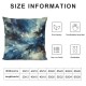 Ulloord  Abstract Oil Painting Throw Pillow Covers,Blue Black Green Texture Canvas Decorative Pillow Covers Digital Printing Blended Fabric for Couch Sofa Bed Invisible Zipper