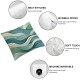 Ulloord  Abstract Ocean Waves Decorative Pillow Covers , Abstract Waves Marine Pattern Striped Background Square Cushion Throw Pillow Covers Outdoor Sofa Couch Pillowcase