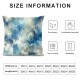 Ulloord  Blue Grey Artwork Throw Pillow Covers,Blue and Grey Abstract Painting Decorative Pillow Covers Digital Printing Linen Blended for Couch Sofa Bed Invisible Zipper