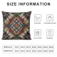 Ulloord Green Throw Pillow Covers,Blue Decorative Pillow Covers Digital Printing Linen Blended for Couch Sofa Bed Invisible Zipper