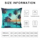 Ulloord Blue Orange Car Throw Pillow Covers, Decorative Pillow Covers Digital Printing Linen Blended for Couch Sofa Bed Invisible Zipper