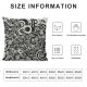 Ulloord Floral White Green Throw Pillow Covers,Green and White Decorative Pillow Covers Digital Printing Linen Blended for Couch Sofa Bed Invisible Zipper