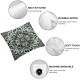 Ulloord Outdoor Waterproof Throw Pillow Covers  Floral Printed and Boho Farmhouse Outdoor Pillow Covers for Patio Funiture Garden  Blue