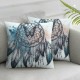 Ulloord Throw Pillow Covers, Beautiful Decorative Pillow Covers Digital Printing Linen Blended for Couch Sofa Bed Invisible Zipper