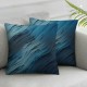 Ulloord Light Blue Throw Pillow Covers, Color Solid Decorative Pillow Covers Digital Printing Blended Fabric for Couch Sofa Bed Invisible Zipper