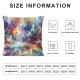 Ulloord  Multicolor Abstract Oil Painting Throw Pillow Covers,Purple Original Art Decorative Pillow Covers Digital Printing Linen Blended for Couch Sofa Bed Invisible Zipper