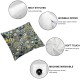 Ulloord Round Throw Pillow Covers,Yellow Blue Circle Texture Dotted Decorative Pillow Covers Digital Printing Linen Blended for Couch Sofa Bed Invisible Zipper