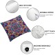 Ulloord  Colorful Vintage Mandala Throw Pillow Covers, Decorative Pillow Covers Digital Printing Linen Blended for Couch Sofa Bed Invisible Zipper