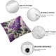 Ulloord White Throw Pillow Covers,Flowers Spring Bird Decorative Pillow Covers Digital Printing Linen Blended for Couch Sofa Bed Invisible Zipper