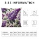 Ulloord White Throw Pillow Covers,Flowers Spring Bird Decorative Pillow Covers Digital Printing Linen Blended for Couch Sofa Bed Invisible Zipper