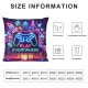 Ulloord Modern Throw Pillow Covers,Night Smartphone Sign Decorative Pillow Covers Digital Printing Linen Blended for Couch Sofa Bed Invisible Zipper