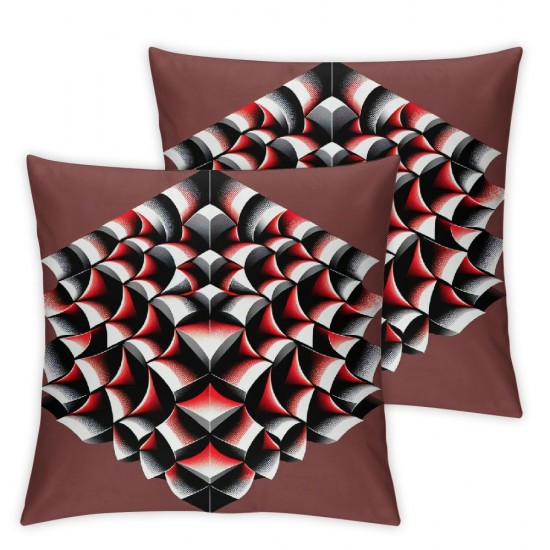 Ulloord  Red Black Plaid Throw Pillow Covers,Classic Lumberjack Plaid in Red and Black Decorative Pillow Covers Digital Printing Linen Blended for Couch Sofa Bed Invisible Zipper