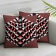 Ulloord  Red Black Plaid Throw Pillow Covers,Classic Lumberjack Plaid in Red and Black Decorative Pillow Covers Digital Printing Linen Blended for Couch Sofa Bed Invisible Zipper