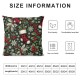 Ulloord Christmas Stocking Throw Pillow Covers,Checkered Socks and Decorative Pillow Covers Digital Printing Linen Blended for Couch Sofa Bed Invisible Zipper