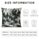 Ulloord Black Throw Pillow Covers,White Decorative Pillow Covers Digital Printing Linen Blended for Couch Sofa Bed Invisible Zipper