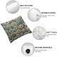 Ulloord  Moroccan Tile Throw Pillow Covers,Ornament Portuguese Mosaic Decorative Pillow Covers Digital Printing Blended Fabric for Couch Sofa Bed Invisible Zipper